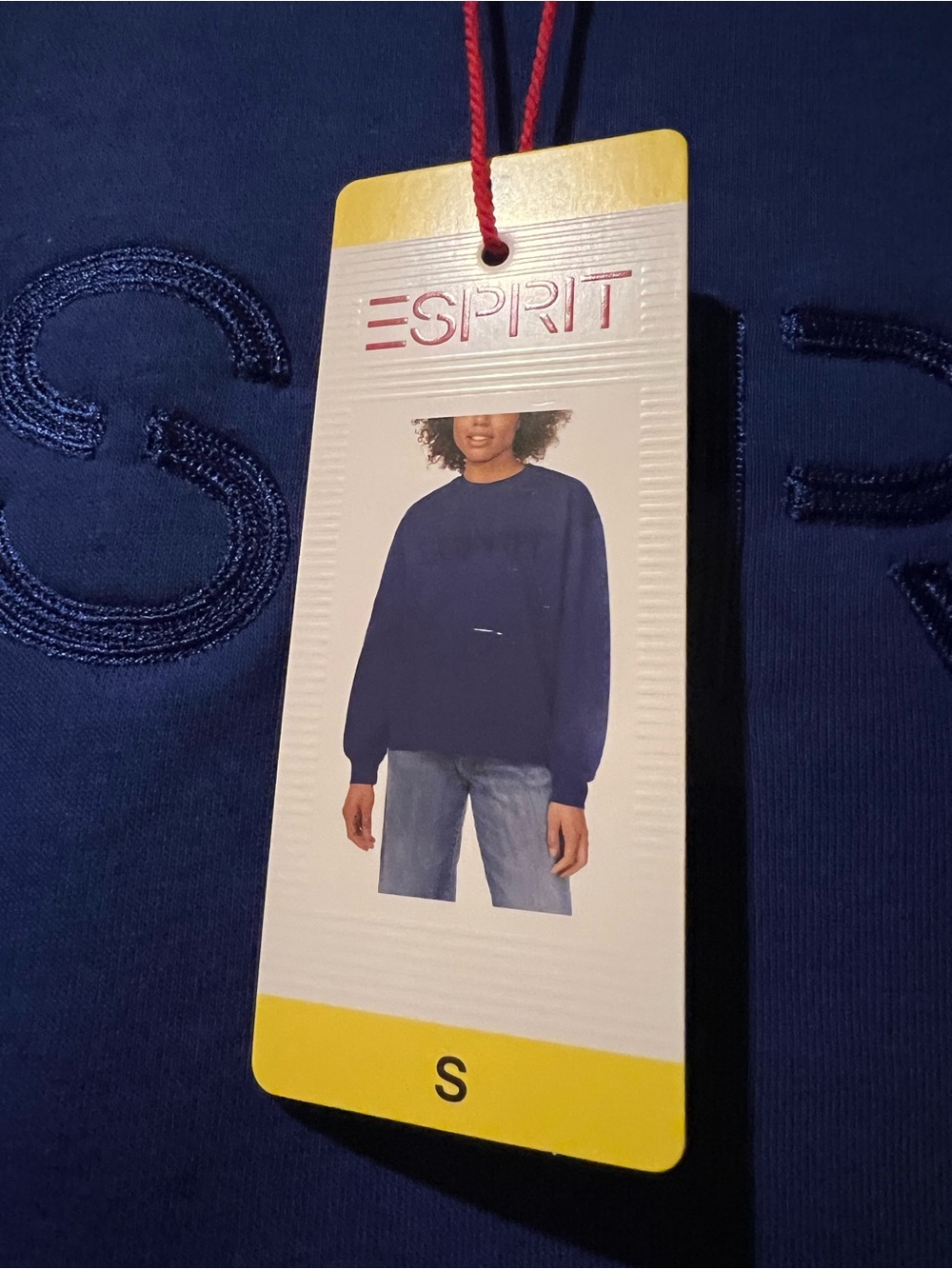 Esprit Royal Blue Embroidered Logo Sweatshirt - Picture 4 of 5